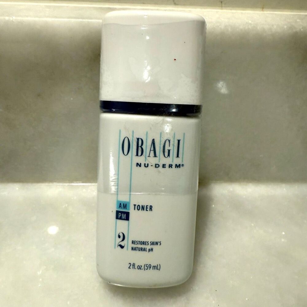 NWT OBAGI Nu-Derm Restores Skin's Natural pH AM PM Toner 2 59 ml
